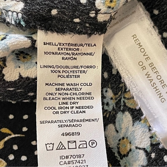 Loft Women’s Floral Polka Dot Wrap Romper Dress Size 4 Flutter Ruffle Boho - Picture 11 of 11